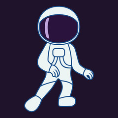 Dancing astronaut. Vector illustration