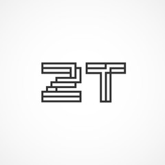 Initial Letter ZT Logo Template Vector Design