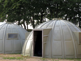 Prefabricated tent made of plastic