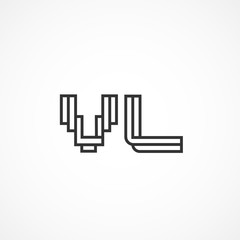 Initial Letter VL Logo Template Vector Design