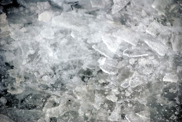 ice and snow in winter