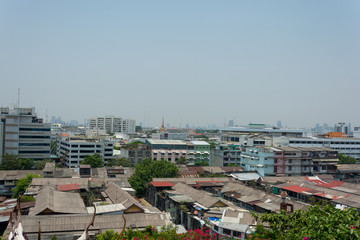 Obraz premium landscape building and street of bangkok city