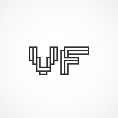 Initial Letter VF Logo Template Vector Design