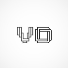 Initial Letter VD Logo Template Vector Design