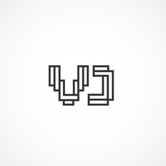 Initial Letter VJ Logo Template Vector Design