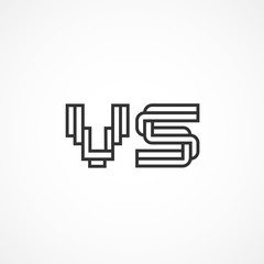 Initial Letter VS Logo Template Vector Design