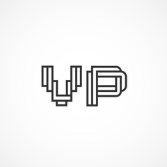 Initial Letter VP Logo Template Vector Design