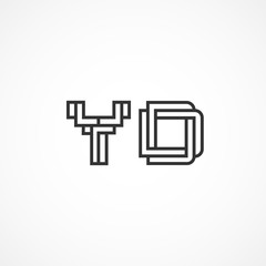 Initial Letter YD Logo Template Vector Design