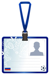 Permit id card for russian soccer press conference