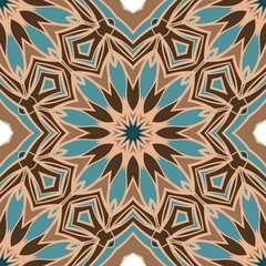 Seamless texture of floral ornament. Vector illustration. For the interior design, printing, web and textile