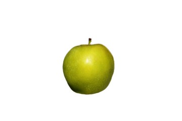 Green Apple on isolated white tone
