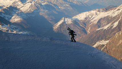 Hiking Skiing at the Alps Chamonix Mont Blanc