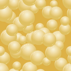 soap bubbles on a golden background