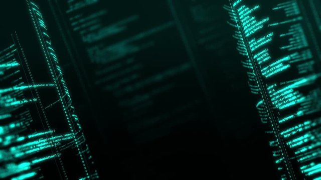 Computer Coding Background. C# Code. Animated computer script programming code as technology background. Green version. Seamless loop. The depth of field. A real C# code written by me.