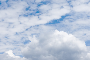 Blue sky with clouds, in the afternoon