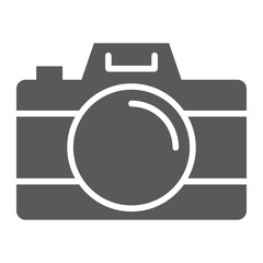 Camera glyph icon, travel and tourism, photo sign vector graphics, a solid pattern on a white background, eps 10.