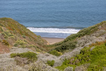 Schapenvacht deken met patroon Baker Beach, San Francisco Baker Beach