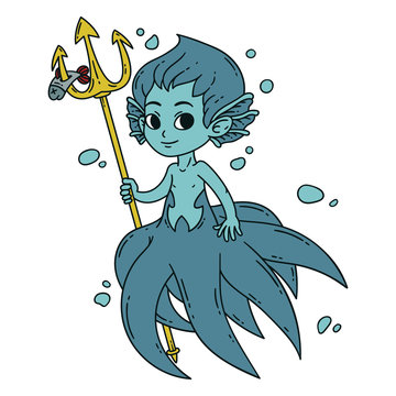 recommend clip art: Male mermaid.