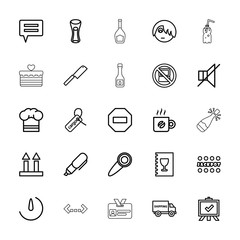 Collection of 25 label outline icons