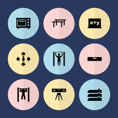 Set of 9 horizontal filled icons