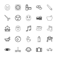 Collection of 25 clipart outline icons