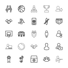 Collection of 25 team outline icons