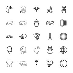 Collection of 25 logo outline icons