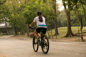 Cyclist riding a bike