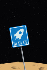 space ship sign
