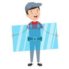 Vector Illustration Of Glass Worker