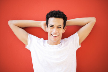 Portrait of relaxed fresh faced guy