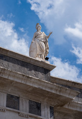 Naklejka premium staute on San Francis Basilica - Naples - Italy
