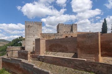 antigua Alcazaba nazarí de la alhambra de Granada, Andalucía
