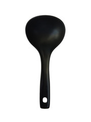 Black plastic spoon