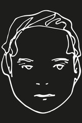  sketch for a portrait of a handsome young man.