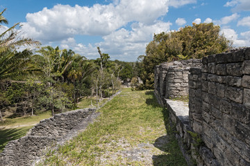 The ruins of the ancient Mayan city of Kohunlich, Quintana Roo, Mexico