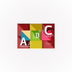 Geometric design abstract option infographics