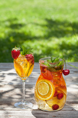 Homemade lemonade or sangria