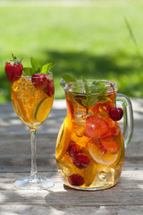 Homemade lemonade or sangria