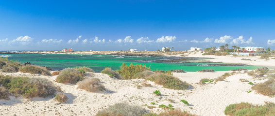 Del Castillo Beach bei El Cotillo auf Fuerteventura Kanarische Inseln / Spanien