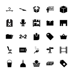 Collection of 25 empty filled icons