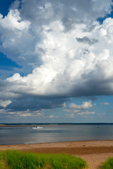 Beach along the coastline of Prince Edward Island, Canada.