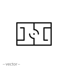 football field icon vector