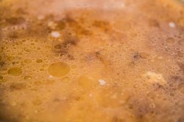 Disgusting liquid from fat and water after cooking