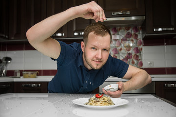 sprinkle the dish with sesame