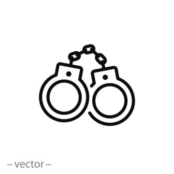 Handcuffs Icon Vector