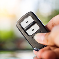 Man holding a remote key