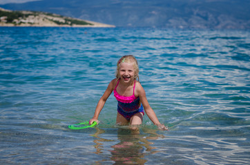swimming in the Croatian sea
