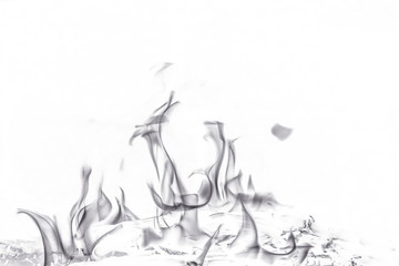 Obraz premium Abstract fire on white background