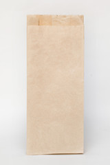 Brown paper bag isolated on white background(mockup)